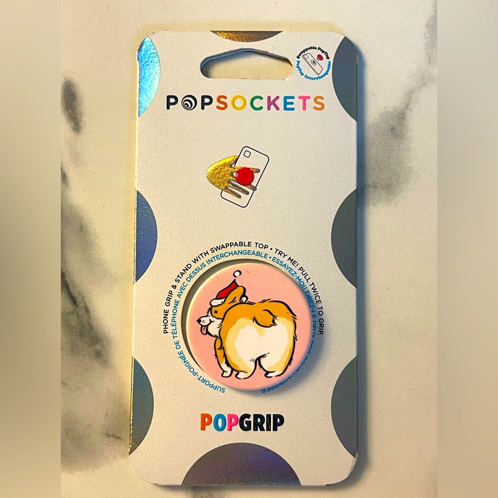 Corgi Christmas popsocket pop grip pop socket